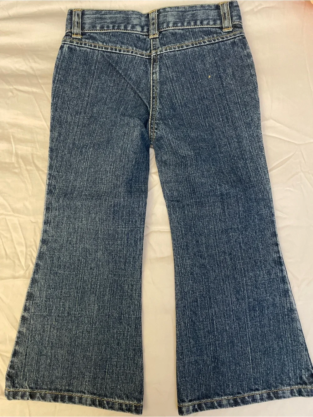 NWT Gymboree Blue Flare Denim Jeans with Skating Girl Embroidery sz 4